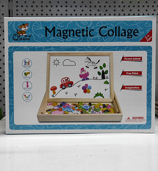 Игра-головоломка из дерева, доска магнит + рисование в/к F33129/D37229