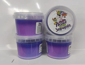 Слайм Прихлоп зефирка (100гр) синий/фиолетовый 00609