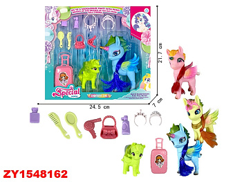 Набор единорогов LY20053B (2шт) с аксесс. в/к