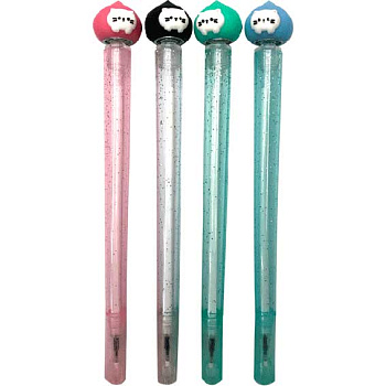 Ручка подар. шар. deVENTE "Cat" 9021017 синяя,0,7мм,вращающ.декор.эл.в форме кош