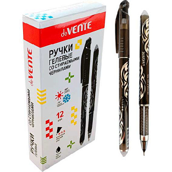Ручка гелевая "Пиши-Стирай" deVENTE "Energery" 5051315 чёрная,0,5мм,с ласт.,п/пр