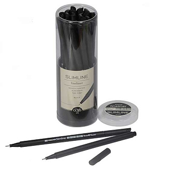 Ручка капиляр. BV "Slimline" 0,36мм (Файнлайнер) 36-0021 чёрная