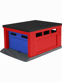 Гараж ГИМ-0976 красный,синий,чёрный,серый (187х136х95мм)