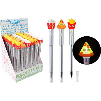 Ручка детск. шар. deVENTE "Monster" 9021201 синяя,0,7мм,с LED-подсвет.,декор.эл.