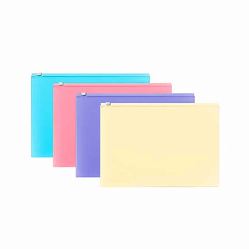 Папка-конверт на молнии В5 EK ZIP "Fizzy Pastel" 50339 асс.