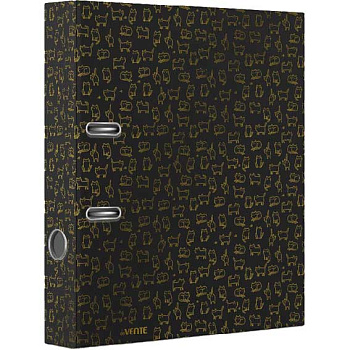 Регистратор 75мм deVENTE А4 "My Gold. Cats" 3091105 разбор.,мат.лам.,тисн.фольг.