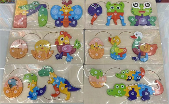 Пазл-головоломка из дерева, собери фигуру по номерам D36182