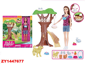 Кукла с набором WG139 (питомец) в/к