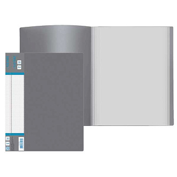 Папка с вкладышами/ 30 deVENTE А4 "Daily" 3102408 серая 500мкм фактура "песок" н