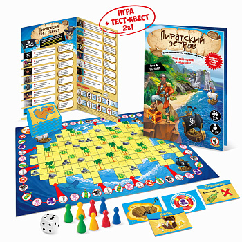 НПИ (карт) тест-квест Пиратский остров в/п 02082 (Русс.Стиль)