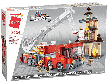 Мини-конструктор 12024 Пожарная машина (686дет) в/к