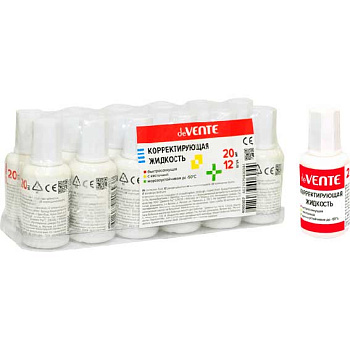 Коррект. жидкость 20гр. deVENTE 4060103 быстросохн.,с кисточкой
