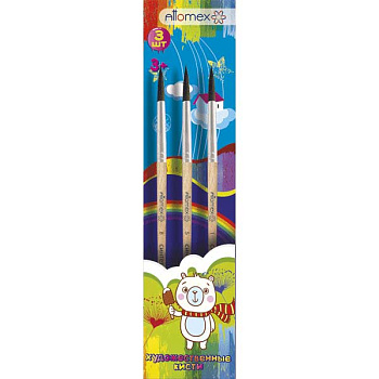 Набор кистей  6шт. ATTOMEX (белка №1,2,3,4,5,6) 8072726 дерев. ручка, пласт. бли