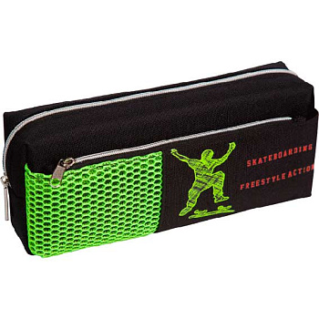 Пенал-косметичка deVENTE 210*85*55 "Skate" 7025305 прямоуг.,объёмн.карм.,на молн