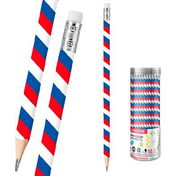 Карандаш ч/гр. с ласт. deVENTE "Триколор" 5032333 HB,2мм,кругл.,заточ.,пластик.т