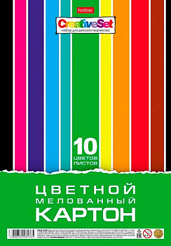Картон цв. мелов. А4 10л.10цв. ХАТ "Creative Set" 05930