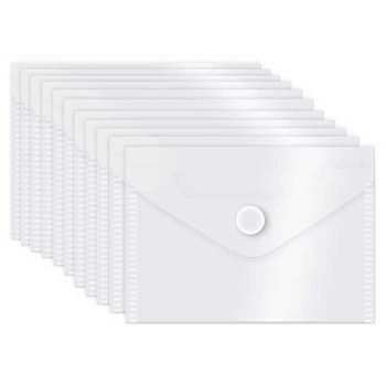 Папка-конверт на кнопке А7 deVENTE 3079569 прозр.,180мкм