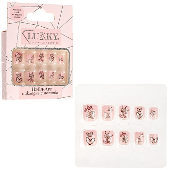 Lukky Diamond Queen Нэйл-Арт наб. 10 наклад.ногтей на клеевой основе,3-10 лет,кор.