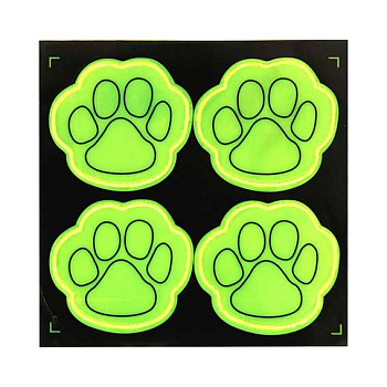 Светоотражающая наклейка Лапка 4в1 ПВХ КнсР2822-9