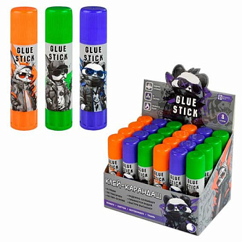 Клей-карандаш  8гр. ФЕНИКС "Крутые зверята" 70042 белый,PVP-основа 70042