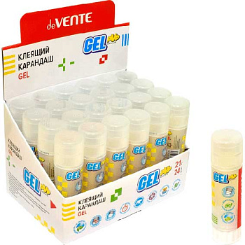 Клей-карандаш 21гр. deVENTE "Gel" 4042054 PVA основа,гелевый кристально-прозр.