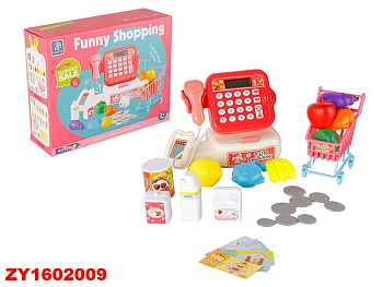 Кассовый аппарат с тележкой продуктов в/к 827A