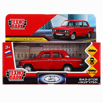 Машина Технопарк металл. ВАЗ-2106 Жигули серебр.(12см) дв, баг, инерц 2106-12-SR