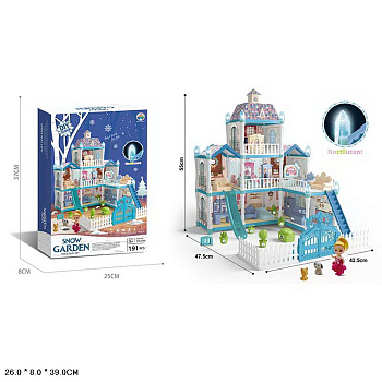 Дом для куклы 556-64A (3эт) свет в темноте в/к