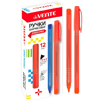 Ручка масл. шар. deVENTE "Triolino Translucent" 5073836 красная, 0,7мм,ультрагл.