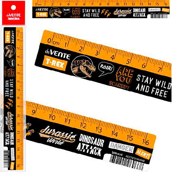 Линейка 16см deVENTE "T-Rex" 5091414 пластик.