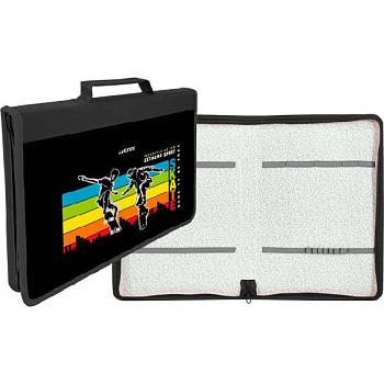 Папка д/тетрадей А4 deVENTE "Skate" 8054325 на молн.,фольга,конгр.тисн.