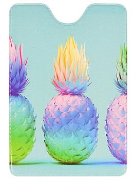 Обложка на пропуск/проездной Ананасы ПВХ ОП-4861