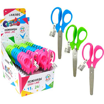 Ножницы детск. 13см deVENTE "Ergo Line" 8010801 эргоном.пластик.кольца,карт.дисп