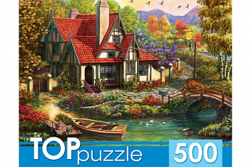 Пазлы (500эл) Домик у пруда ХТП500-4228