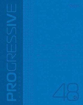 Тетрадь 48л. (линейка) ХАТ пластик.обл. Progressive "Синяя"