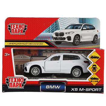 Машина Технопарк металл. BMW X5 M-Sport белый (12см) дв,баг,в/к X5-12-WH