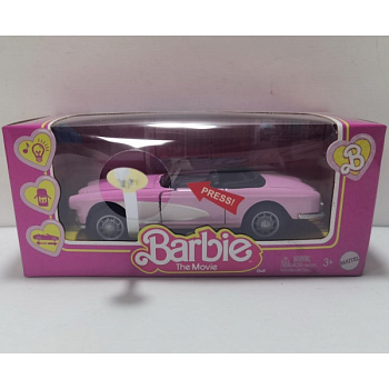 Машина Технопарк металл. Кабриолет Barbie (12см) свет,звук,откр.дв,инерц,в/к 2302C0091-R