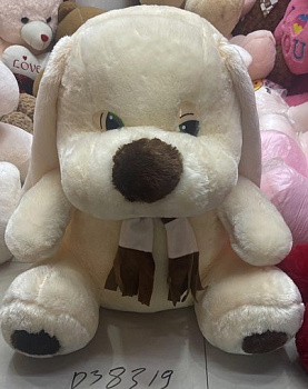 МШБ.Собака 80см с шарфом 2цв. D38319