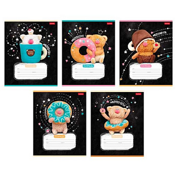 Тетрадь 18л. (клетка) ХАТ "Кофейные коты" скругл.углы,асс.