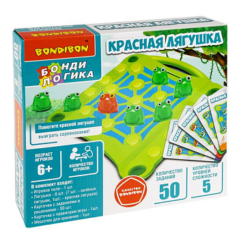 Bondibon Логическая игра БондиЛогика Красная лягушка ВВ6333