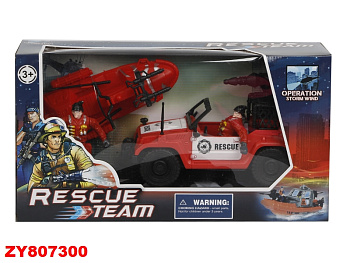 Игр набор Пожарные В3102-4 с техникой в/к
