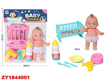 Пупсик с кроваткой 669-700D в пакете