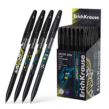 Ручка шар. EK R-301 Stick&Grip "Sport DNA" 61006 синяя,0,7мм