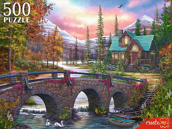 Пазлы (500эл) Волшебный домик в горах Х500-6629