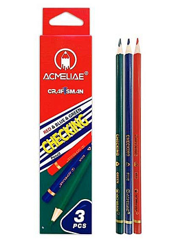 Набор карандашей разметочных ACMELIAE "Синий,красный,зелёный" CPM-03 трёхгр.корп.