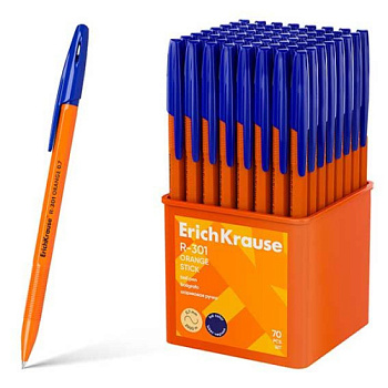 Ручка шар. EK R-301 "Stick Orange" 63068 синяя,0,7мм