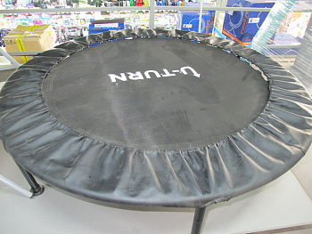 Батут 122см черный, макс.вес 50кг БСП-8261