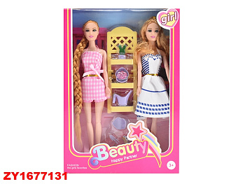 Набор кукол 1623В (2шт) шарнир. в/к