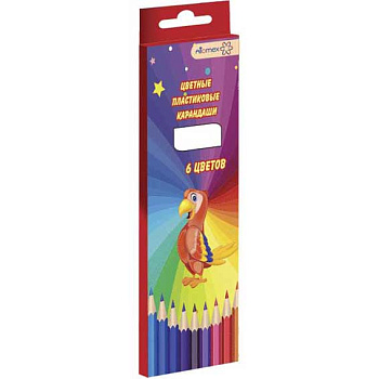 Карандаши пластик.  6цв. ATTOMEX "Dolce Vita" 5021611 к/к