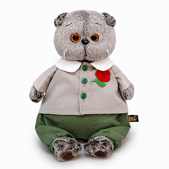 Кот Басик в комплекте с цветком Ks30-225